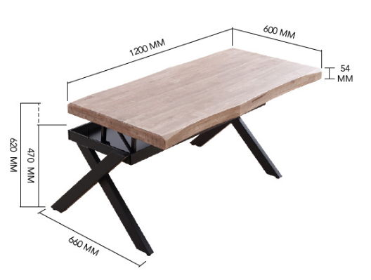 mesa centro elevable